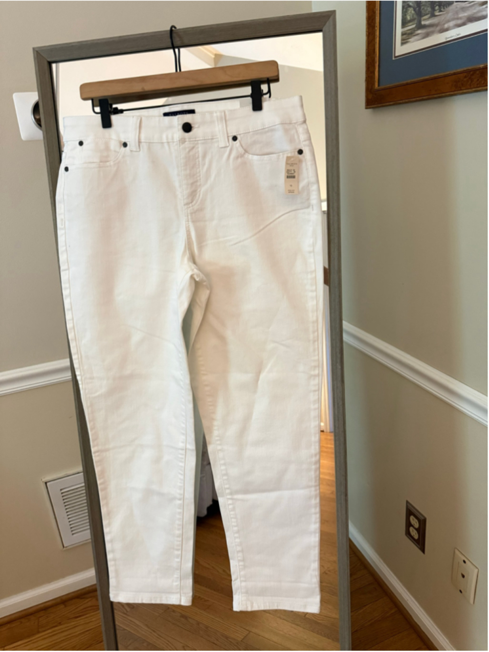 Women's Talbots Boyfriend Jeans Size 10 White